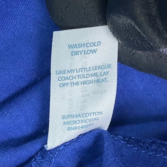 Marine Layer Signature Crew Tee T Shirt Men's XL Blue Supima Cotton Short Sleeve - Picture 6 of 9